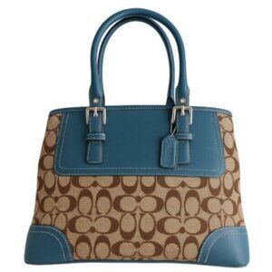 Coach Teal/Turquoise Signature Hampton Bag